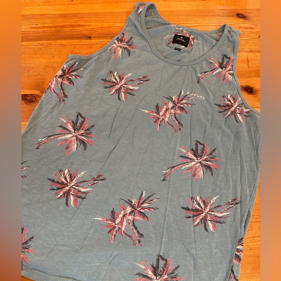RIP CURL TANK PALM TREE Men size L SURF - Picture 2 of 5